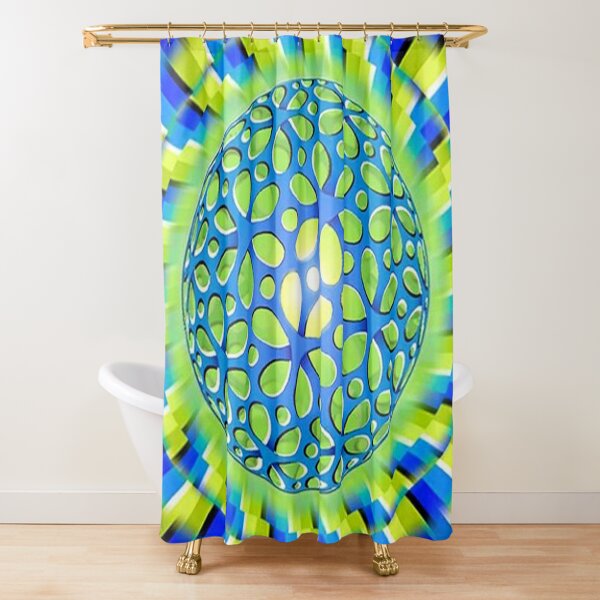 Scintillating #Illusion: #Psychedelic #Orb Appears to #Rotate Shower Curtain