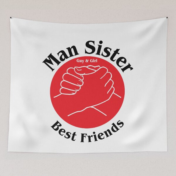 Item preview, Man Sister Best Friends Shirt - Guy & Girl Best Friends t shirt -  Guy & Girl Best Friends t-shirt - Him & Her Best Friends designed and sold by happygiftideas.