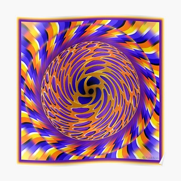 Scintillating #Illusion: #Psychedelic #Orb Appears to #Rotate Poster