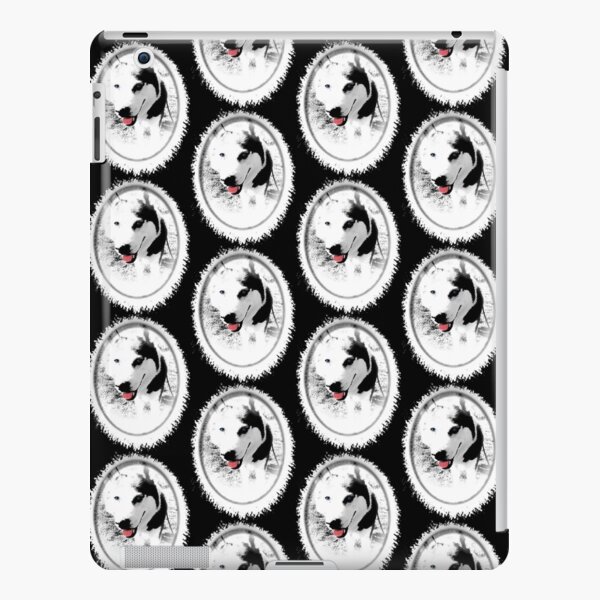 Husky schwarz weiß mit blauen Augen iPad – Leichte Hülle