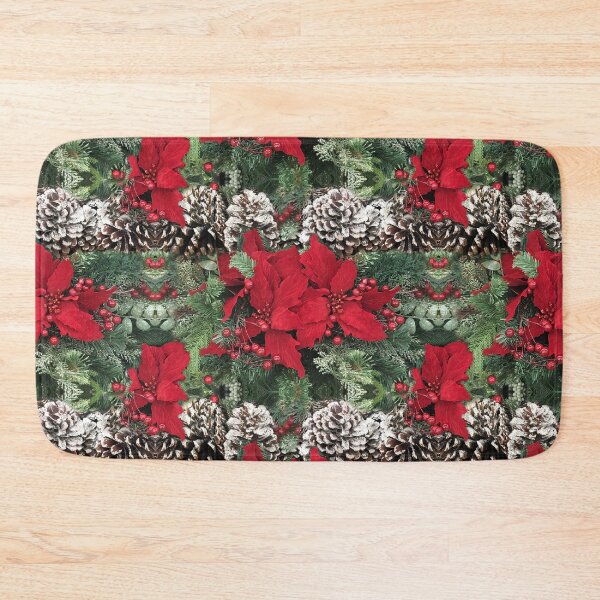 Item preview, Christmas Poinsettia and Pine Cones designed and sold by Gravityx9.