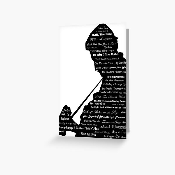 Item preview, Johnny Cash Silhouette with Song Titles designed and sold by lpbarn621.