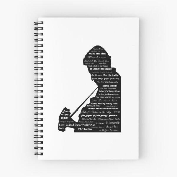 Item preview, Silueta de Johnny Cash con títulos de canciones designed and sold by lpbarn621.