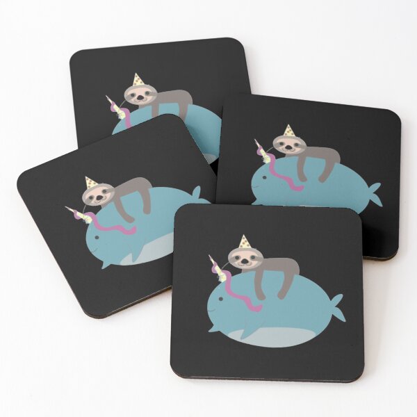 Item preview, Super Awesome Sloth Riding an Awesome  Narwhal designed and sold by dailygreentalk.