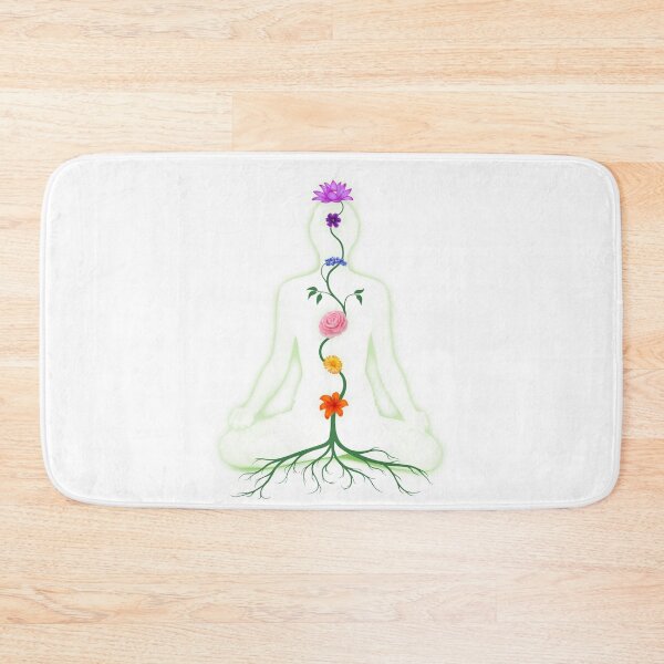 Item preview, Meditating Woman with Chakras Shown as Flowers art photo print designed and sold by MaximImages .com Exquisite Arts.