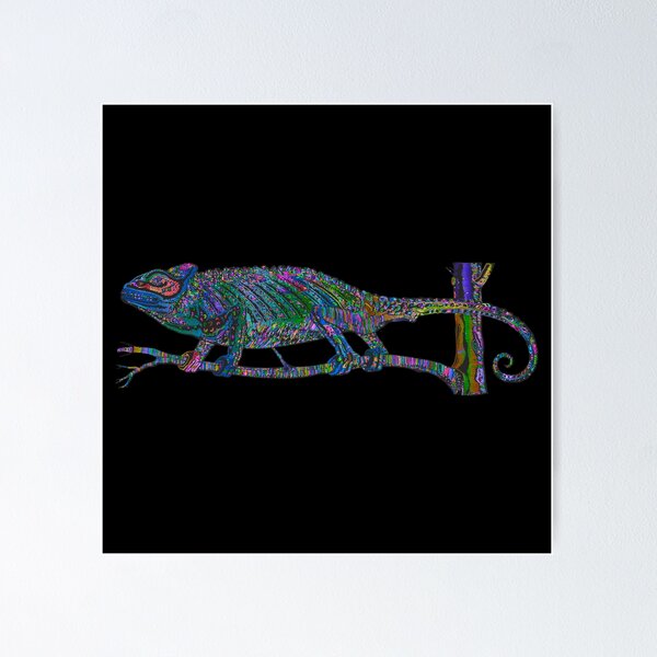 Chameleon Neon Dot Painting (Blacklight Reactive) cheapest