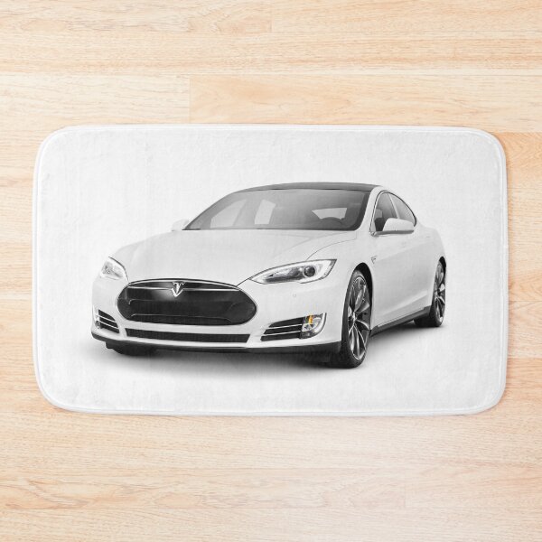 Item preview, White Tesla Model S luxury electric car art photo print designed and sold by MaximImages .com Exquisite Arts.