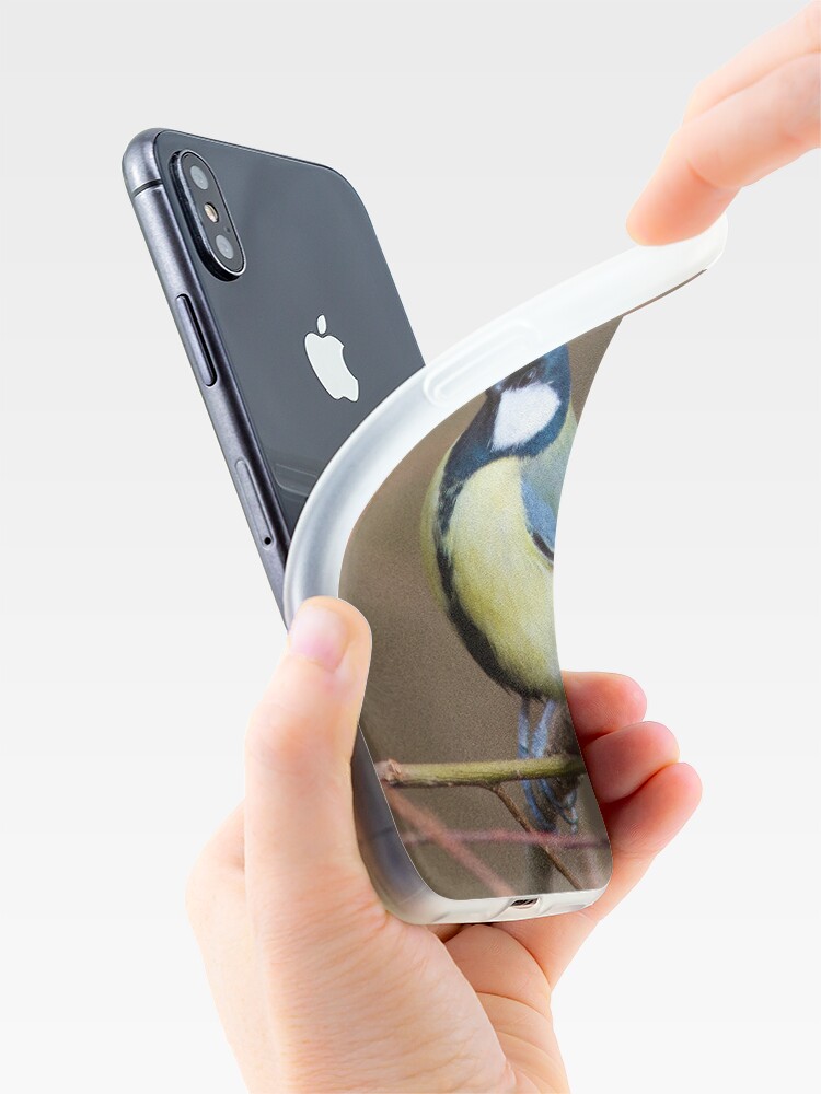 Alternate view of Great Tit (Parus Major) Perched in Woodland iPhone Case & Cover