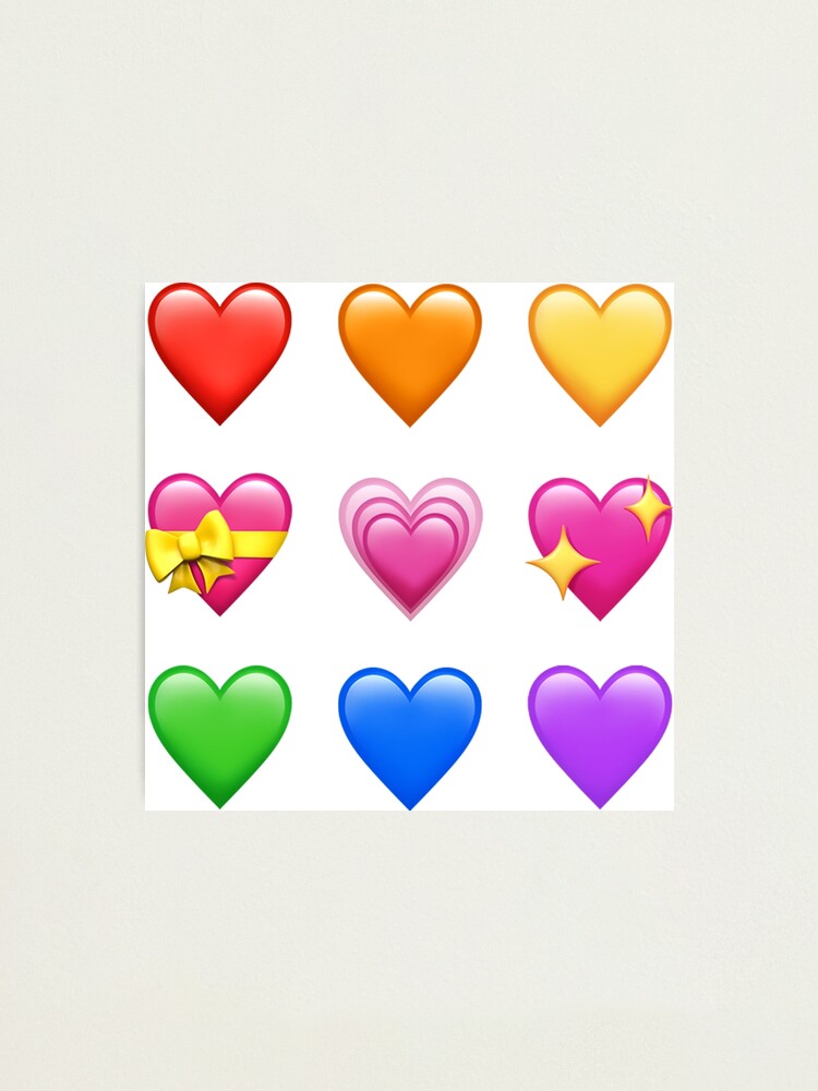 Herz Emoji Sammlung Sticker Pack Fotodruck Von Katiehugh Redbubble