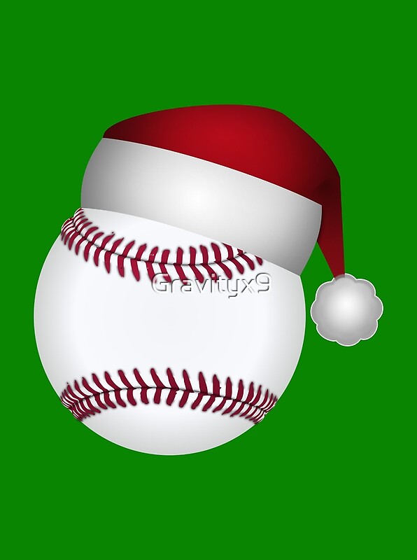 "Christmas Baseball" by Gravityx9 Redbubble