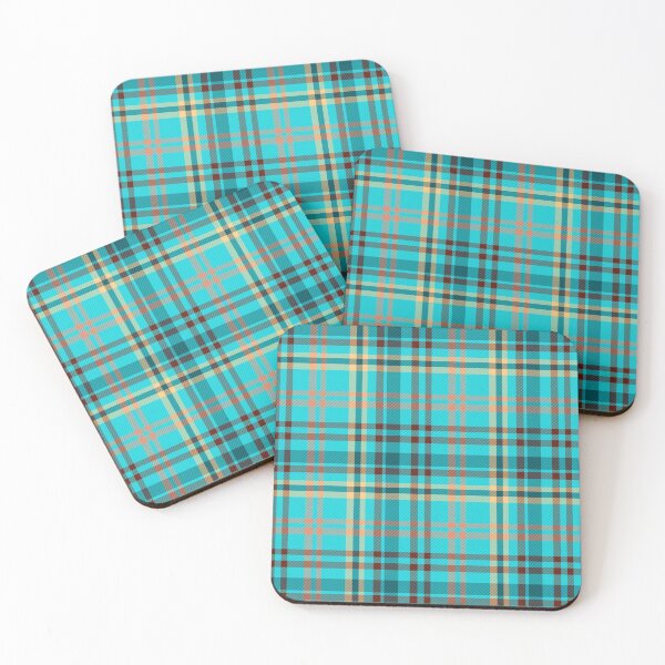 Item preview, Bright blue checked plaid pattern designed and sold by Julia Rudens.