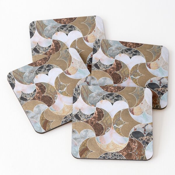 Item preview, Earth Tones Marble Tiles Pattern designed and sold by cadinera.