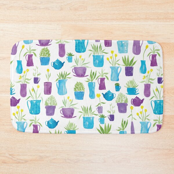 Item preview, Plants in Pots | Original Purple & Blue Colours designed and sold by RebeccaFlaherty.