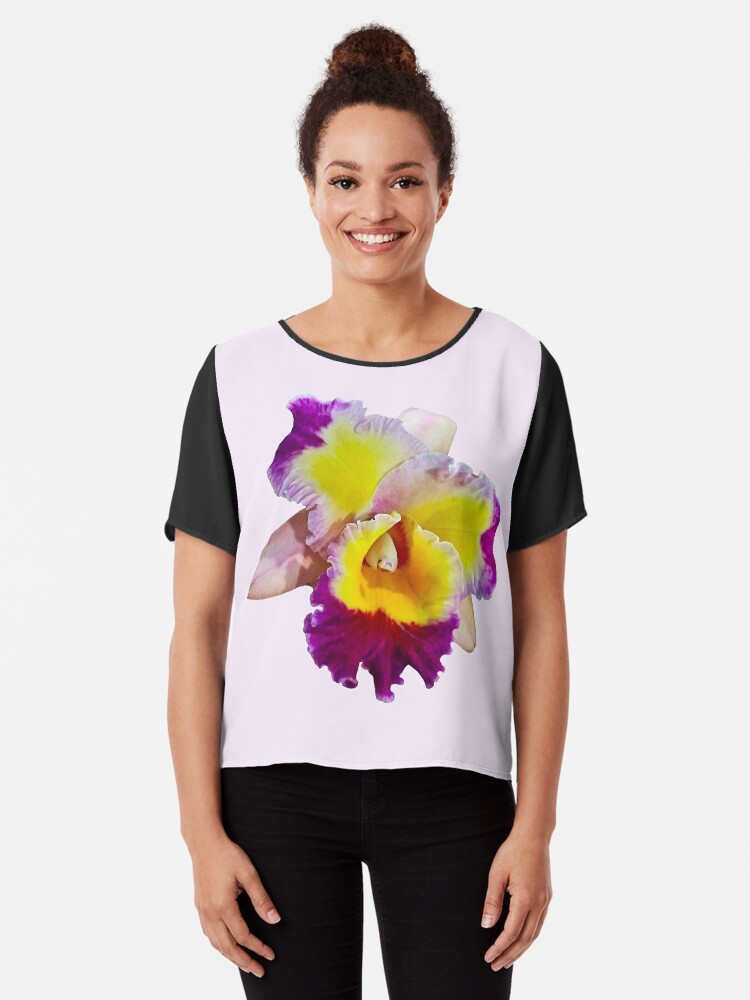 Camiseta «Orquídea Cattleya amarilla y magenta» de SudaP0408 | Redbubble