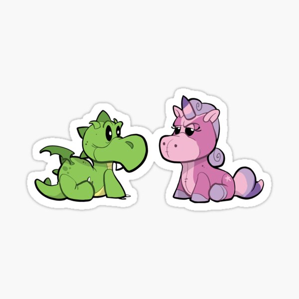 Dragon and Unicorn Sticker