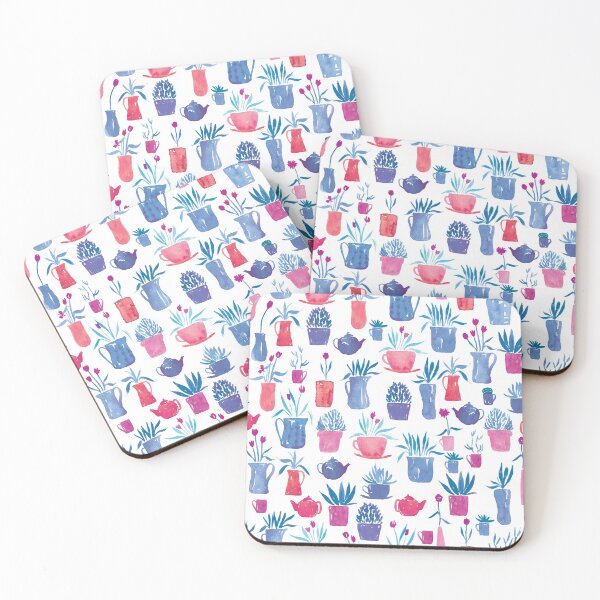 Item preview, Plants in Pots | Red and Blue designed and sold by RebeccaFlaherty.