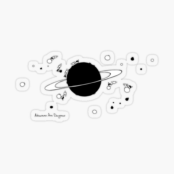 Cows on Saturn Transparent Sticker