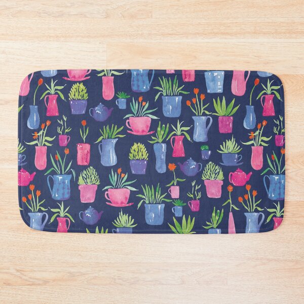Item preview, Plants in Pots | Navy and Pink designed and sold by RebeccaFlaherty.