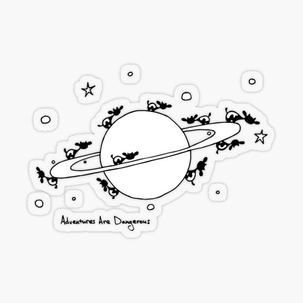 Cows on Saturn Transparent Sticker