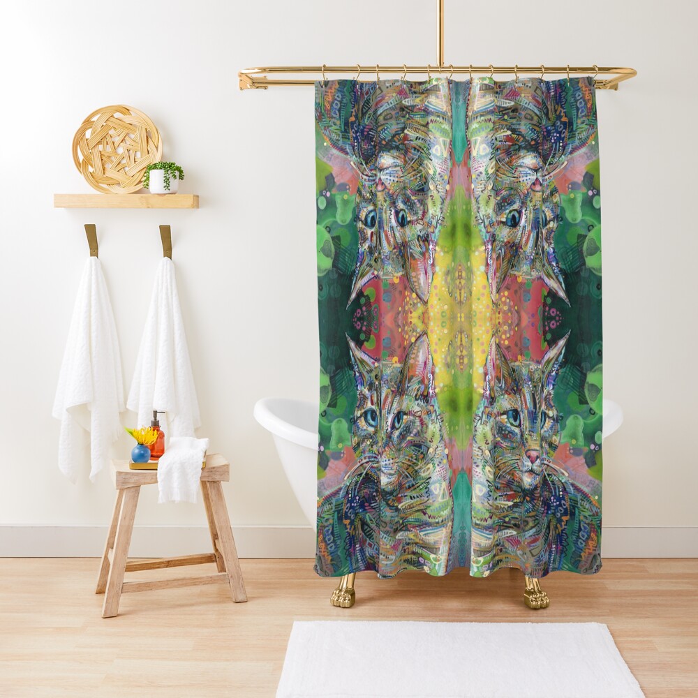 Cat painting - 2011 Shower Curtain