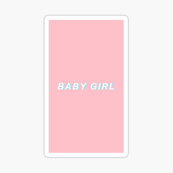 "baby girl pink aesthetic grunge teen phone case wallet sticker