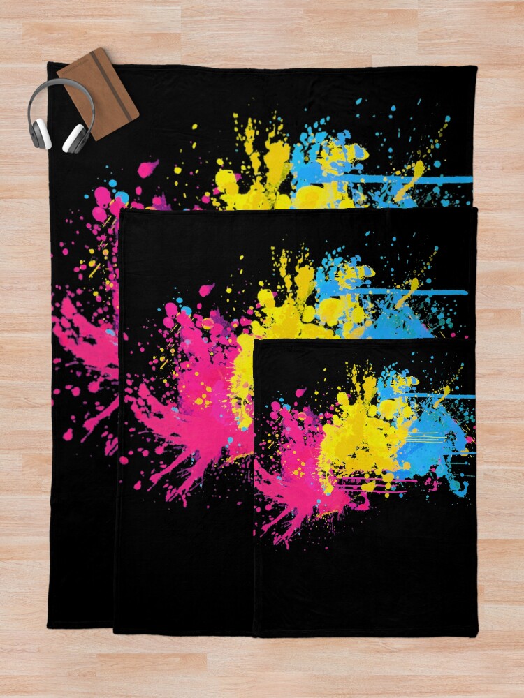 Thumbnail 5 of 6, Throw Blanket, Pan Splatter 2 designed and sold by AceofIntuition.