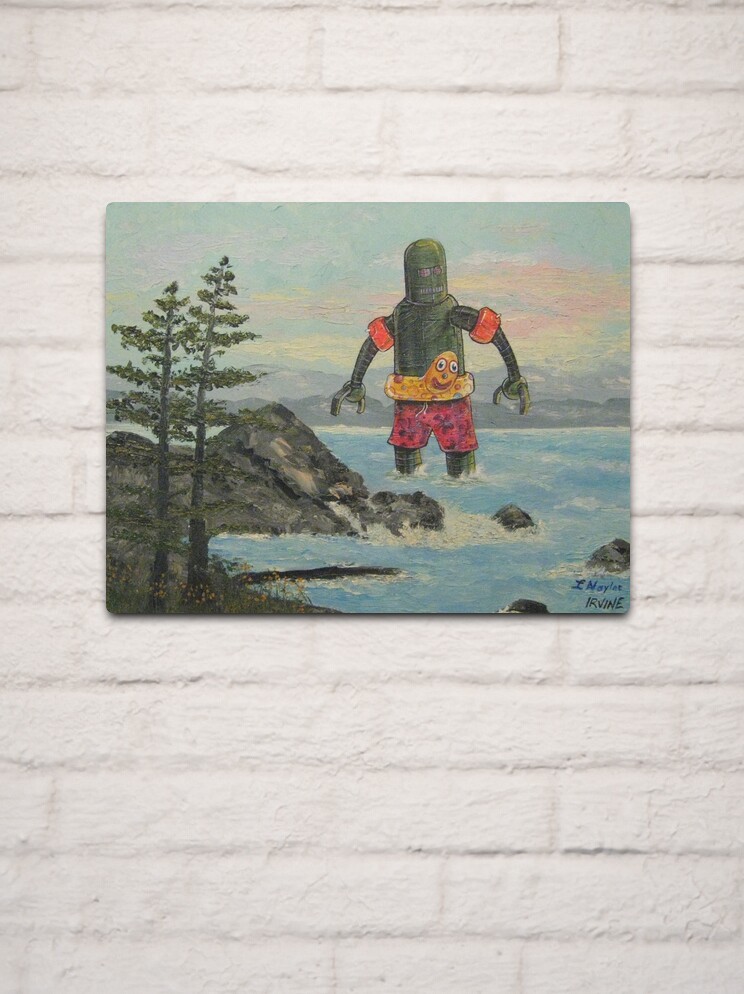 Thumbnail 2 of 4, Metal Print, Summer Break! designed and sold by GnarledBranch.