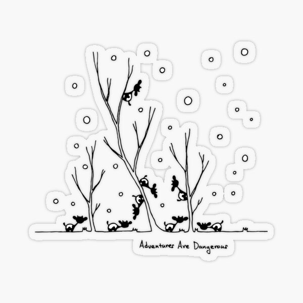 Item preview, Snowy Cows in Snowy Forest designed and sold by Adventures Are Dangerous.