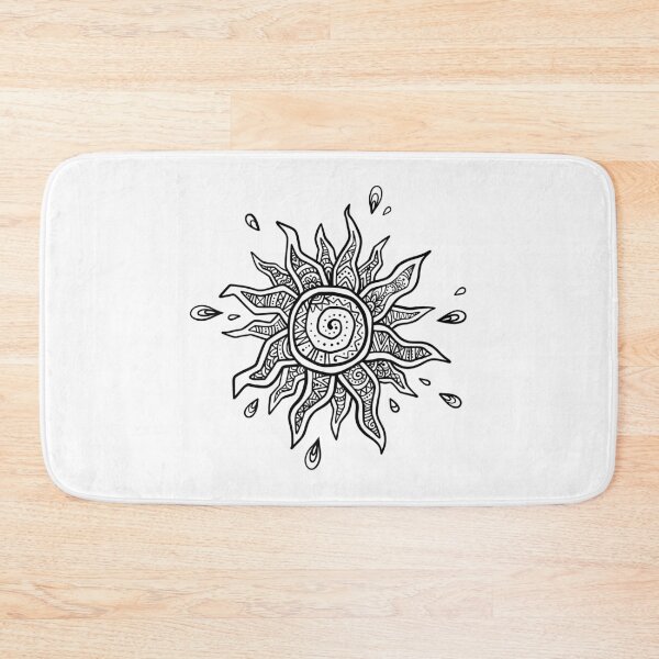 Item preview, Surfer, whale, ornate sun and ocean doodle illustration designed and sold by 1enchik.