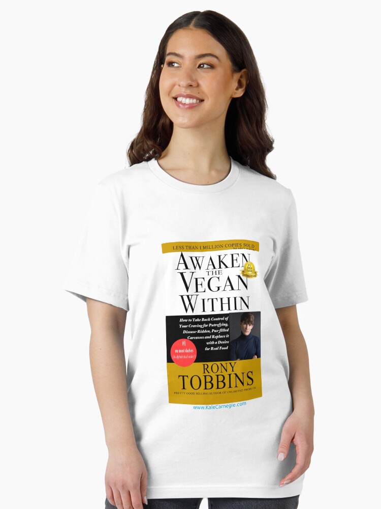 Thumbnail 2 of 7, Essential T-Shirt, Awaken the Vegan Within by Rony Tobbins designed and sold by KaleCarnegie.