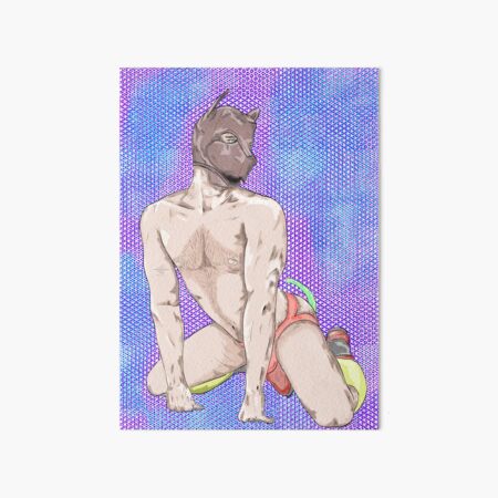 Portrait of a Proud Pup - Gay Illustration Art Board Print