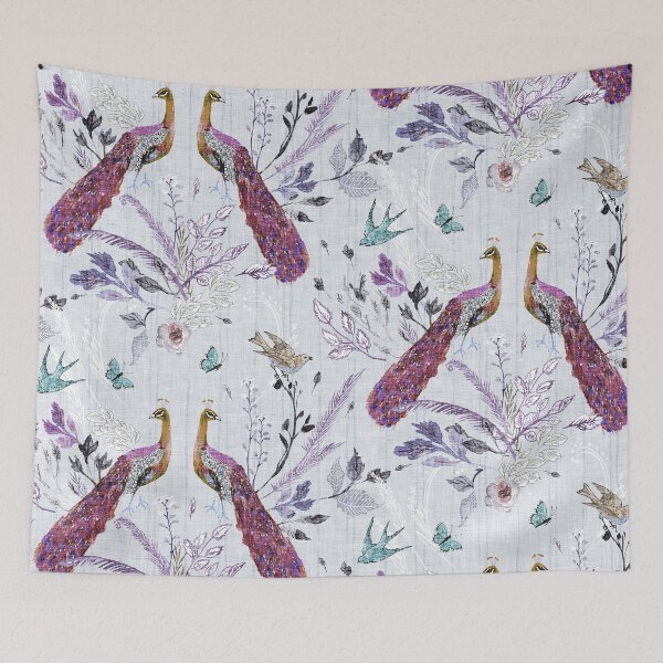 Item preview, Peacock Chinoiserie (lavender)  designed and sold by Esther  Fallon Lau.