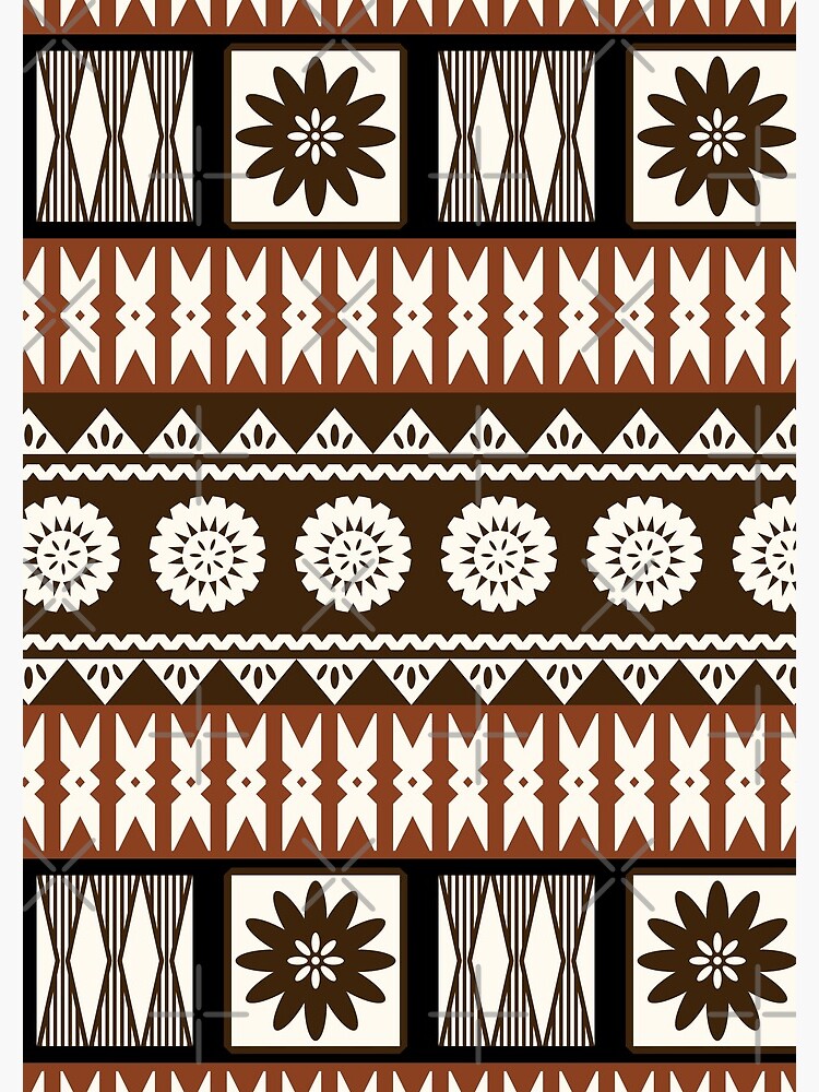 Fonulei Pattern - Tongan Ngatu Art Board Print for Sale by lolomastudio