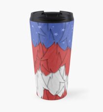 Taza de viaje Patrón de plumas (patriótico)