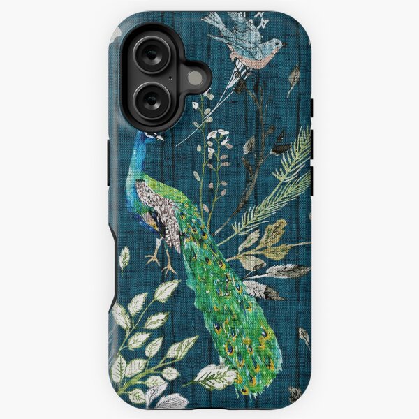 Item preview, Peacock Chinoiserie (teal)  designed and sold by Esther  Fallon Lau.