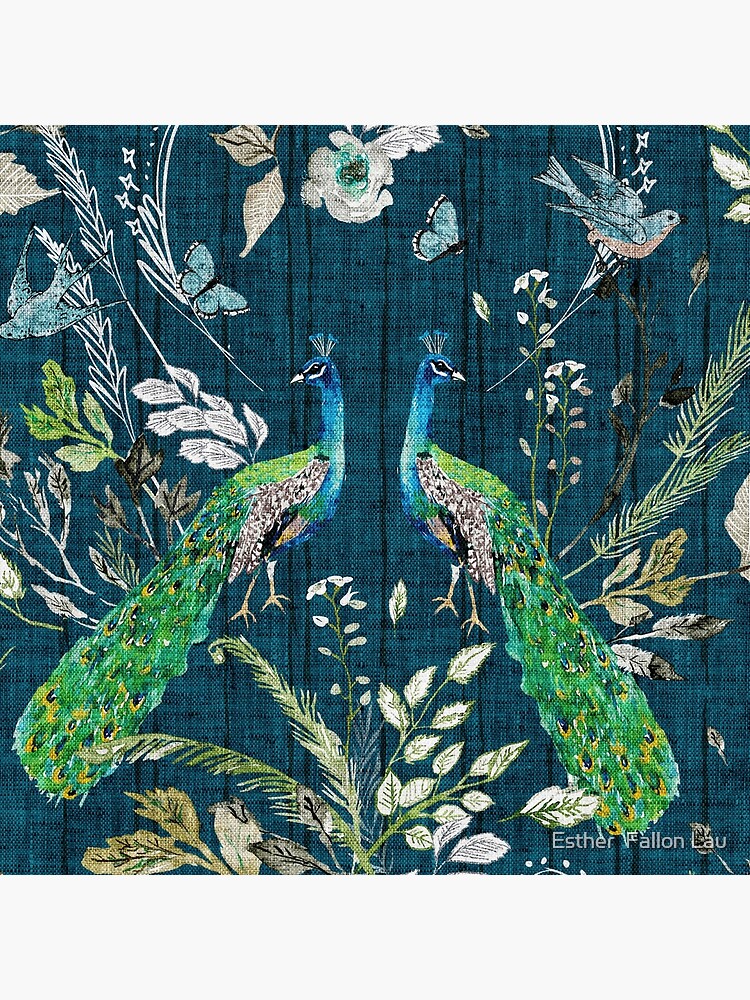 Peacock Chinoiserie (teal) by nouveaubohemian