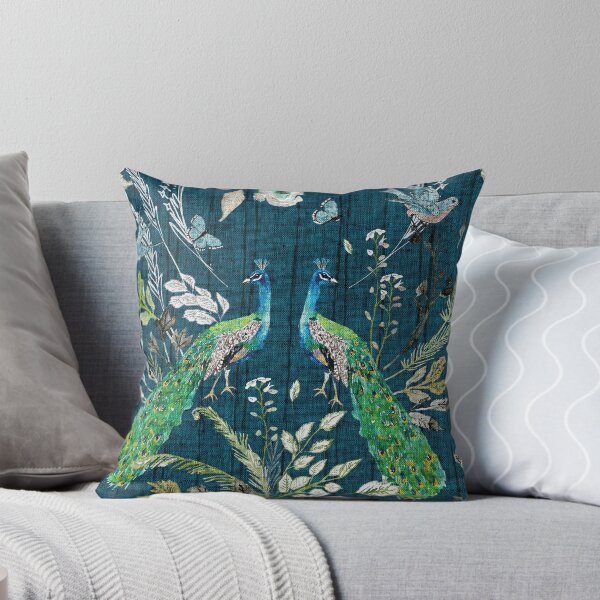 Item preview, Peacock Chinoiserie (teal)  designed and sold by Esther  Fallon Lau.