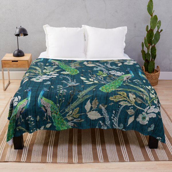 Item preview, Peacock Chinoiserie (teal)  designed and sold by Esther  Fallon Lau.