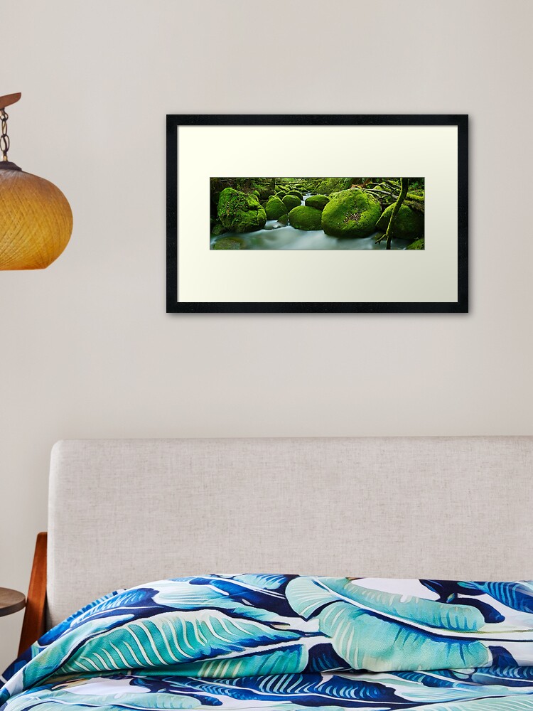 Thumbnail 2 of 7, Framed Art Print, Greenery, Toorongo River, Gippsland, Victoria, Australia designed and sold by Chockstone.