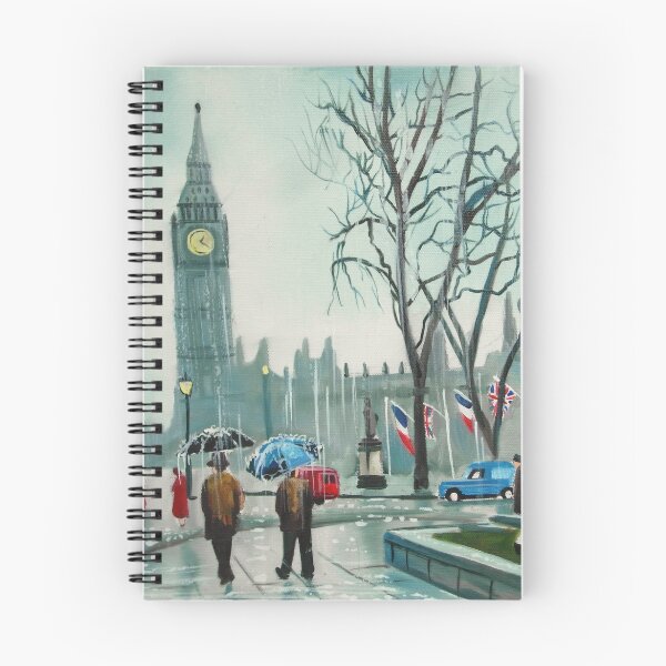 Item preview, rainy day in London people with umbrellas designed and sold by GORDON BRUCE ART.