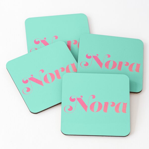 Item preview, Nora pink watercolor design girl's name designed and sold by ComicKitsch.