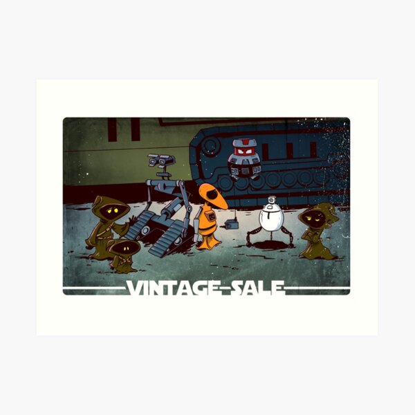 Vintage robots for sale Art Print