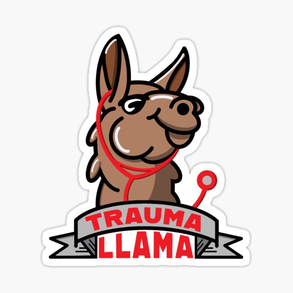 Item preview, Trauma Llama Red Stethoscope Design designed and sold by Designs By David.