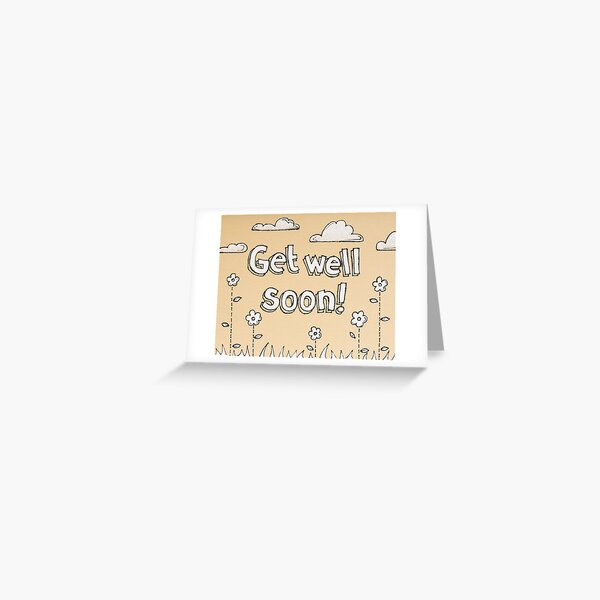 Item preview, Cute Get Well Soon Card designed and sold by Manicdoodler.