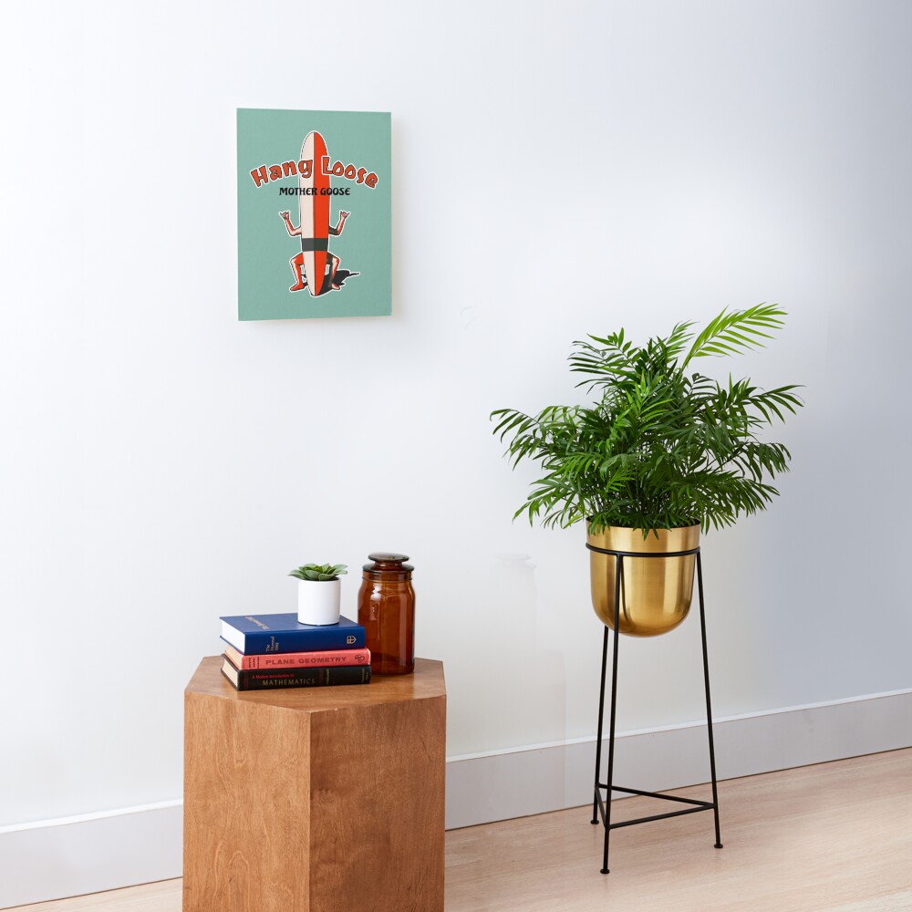 Hang Loose Surfboard Man Mounted Print