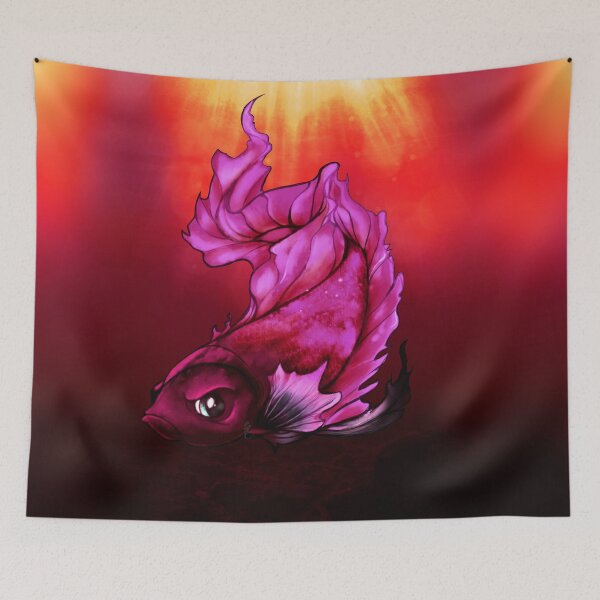 Item preview, Japanese Fighting Fish (Sharp Pink) designed and sold by IgniteWithin.