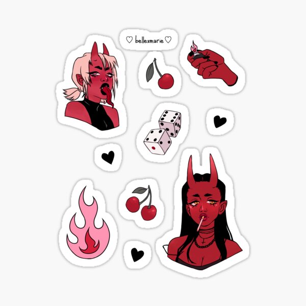 Item preview, Demon Girls Sticker Set designed and sold by bellexmarie.