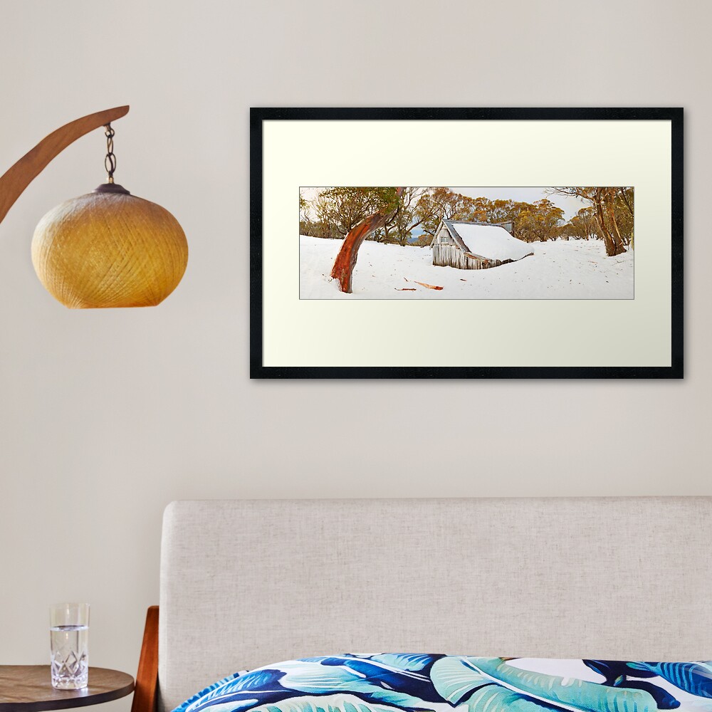 Snowed In, Wallace Hut, Falls Creek, Victoria, Australia Framed Art Print