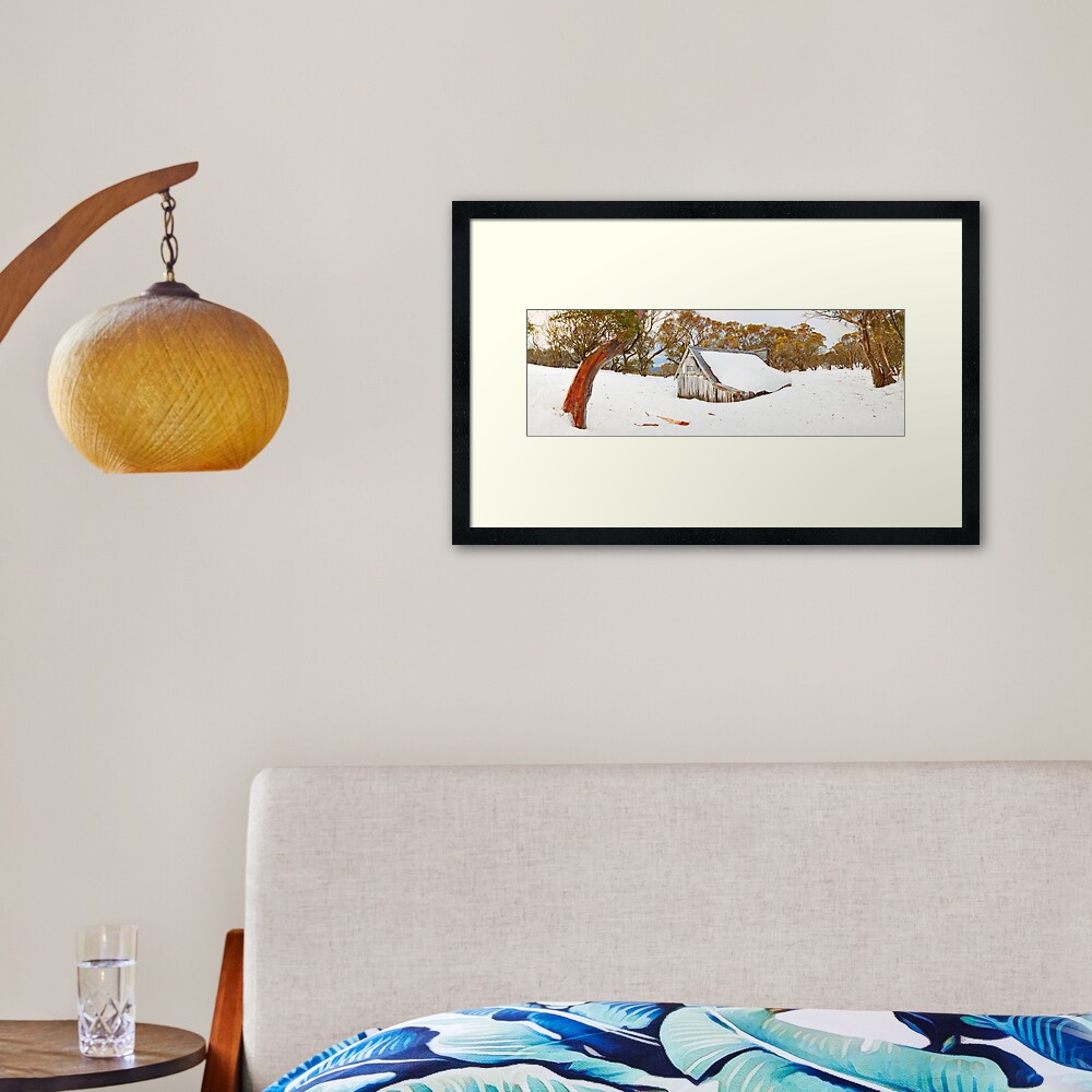 Snowed In, Wallace Hut, Falls Creek, Victoria, Australia Framed Art Print