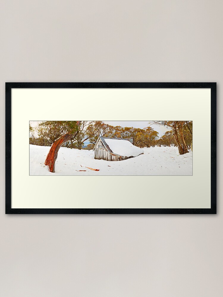 Alternate view of Snowed In, Wallace Hut, Falls Creek, Victoria, Australia Framed Art Print